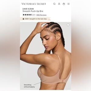 Victoria's Secret Love Cloud Smooth Push-Up Bra - Nude